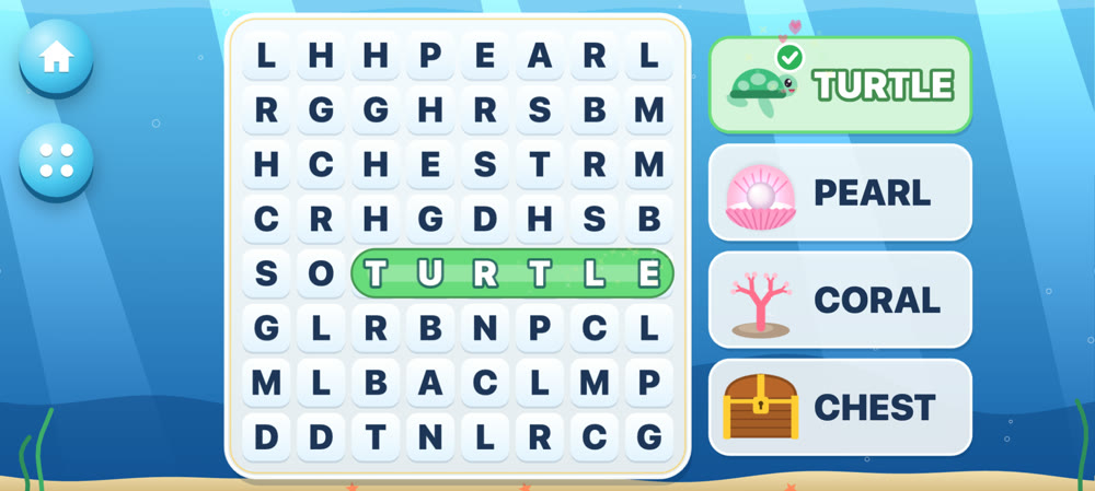 Sea Words: a word search where every word has its picture
